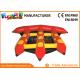 0.9mm PVC Tarpaulin Inflatable Water Toys For Adults / Lake Flying Fish Water Sport