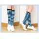 Graceful funky stripe patterned design cozy polyester long stockings for ladies