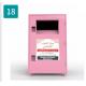 Padlock Recycling Storage Bin Old Clothes Donation Shoes Iron Square Pink