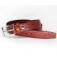 Men Full Grain Cow Leather Belt With Pin Buckle Embossed Salix Leaf Pattern