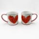 Valentine's Day Painted Heart Ceramic Crafts Products Mug Couple Gift For Home And Cafe