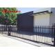 Galvanized Steel Spear Top Security Fencing Heavy Duty 2 Rail Powder Coated