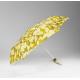 Yellow Print Strong Umbrella Wind Resistant 190T Pongee Fabric Repels Dirt