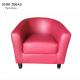 PVC Leather Modern Single Armchair Weedtree Frame For Restaurant Club Seat
