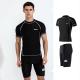 Simple Two Piece Mens Swimsuit Short Sleeved Male Swimming Costume
