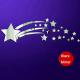 stars PS wall decal,1MM thickness 3D mirror stickers,20 stars home decor kids bedroom