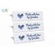 Sewing Garment Fabric Material Woven Clothing Labels Embroidered Blue On White