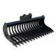 Customized 1.6Ton Dozer Rake Bucket For Excavator Root Attachment Double Digging