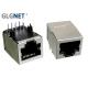 Through Hole Integrated Magnetics Rj45 Right Angle Ethernet Jack Copper Alloy