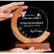 Individualized Custom Resin Trophies Crystal And Solid Wood Combination Trophy