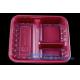 bpa free stackable take away leakproof black 2 compartment plastic microwave