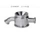 Radial Sanitary Diaphragm Valve Stainless Steel Manual T Type Tank Bottom
