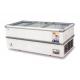 R134a Static Cooling Island Chest Freezer Manual Defrosting