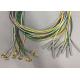 Golden Plated Electrodes EEG Cables 1.2m / 1.5m Length TPU Cable Material