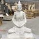 Vintage Marble Fasting Buddha Statue Hindu God Indian Religious Life Size