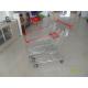 100L Low Tray Supermarket European Steel Shopping Trolley With Anti UV Plastic Parts