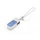 Blue 16g 2.0 Metal Usb Flash Drive With Jewelry Decoration 3 Years Warranty