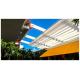 Outdoor Retractable Roof Awning Pvc Fabric Metal Pergola Pvc Coated Sail Finishing