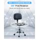 PU Leather Laboratory Stool Chair ESD Chair Antistatic Lab Stool With Backrest