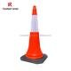 PE Road Pavement Highway Cones Traffic Black Base Tall Construction Cones 100cm