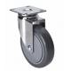 3714-77 Chrome Plated 4 80kg Plate Swivel PU Caster with Corrosion-Resistant Finish