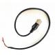Vehicle M12 6 PIN Mini Din Connector Rear View Camera Cable With Bare Copper Conductor