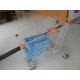 Asian Style 180L Supermaket Wire Shopping Trolley With Plastic Baby Seat