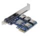 Blue 1X to 16X PCI E Expansion Card Strong stability PCI E Riser Card