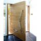 Modern Front Door Solid Wood Pivot Entry Door With Frosted Glass