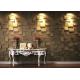 Colored Fireproof Bamboo Fiber 3D Wood Wall Panel For Interior