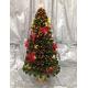 PINE CONE&BERRIES&FLOWERS DECORATION OPTICAL FIBER TREE (GOLDEN BASE) THICKNESS:0.07+0.07m