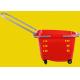 Waterproof Plastic Wheeled Shopping Basket For Supermarket / Store / Home