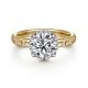 18K 14K 10K Solid Gold Customized Lab Created Diamond Halo Engagement Rings