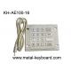 Dustproof USB Port Industrial Stainless Steel Keypad Metal With 16 Flat Keys