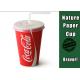 12oz Double PE Coated Cold Paper Glass With  Lid / Flexo Print