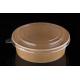 Round Disposable Salad Bowls With Lids , Durable Take Away Paper Serving Bowls