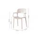 Minimalist Style Home Furniture Plastic Chairs 47cm 56cm Polypropylene Chairs With Arms