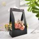 Black Foldable Bouquet Packaging Boxes , Bouquet Cardboard Box Elegant