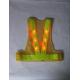  Low stretch yarn, both night and day reflective feature flashing LED safety vest