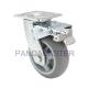 150mm Heavy Duty Casters Gray Thermoplastic Rubber Wheels With Brake