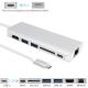 USB Type C Hub 3.1 Multiport Adapter Hub with Type C Charging Port  Output Card Reader 2 USB 3.0 Ports Ethernet