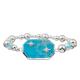 Silver Stars Natural Turquoise Anxiety Relief Bracelet