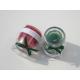 5.2x6.3cm Red & Green scented mini glass candle with printed label and green ribbon decor