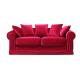 American style red Linen fabric upholstery classic 3-seater sofa,lounge chair,living room sofa