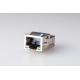 21.6MM Single Port SMD Low Profile RJ45 Jack With 10 / 100 / 1000 Transformer And LED