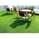 PP Rubber Base Decorative Synthetic Squared Artificial Grass Interlocking Tiles