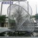 Outdoor large art geometric circular tube splicing design stainless steel sculpture