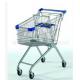 Wire Metal Supermarket Shopping Trolley Cart / Zinc Plated wheeled shopping trolley