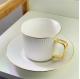 European Style Striped Ceramic Coffee Cup Afternoon Tea Set With Spoon And Saucer ceramic coffee tea cups saucers set