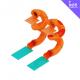 Childrens PVC Commercial Playground Slide With Non Toxic Materials ASTM Standard